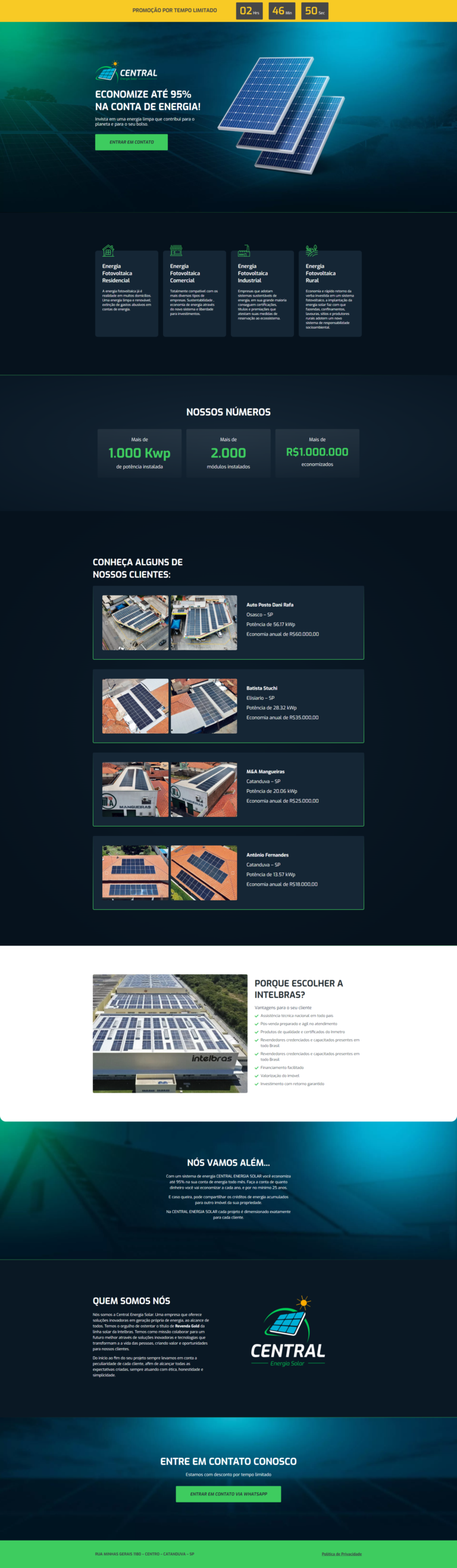 Central Energia Solar - Landing Page
