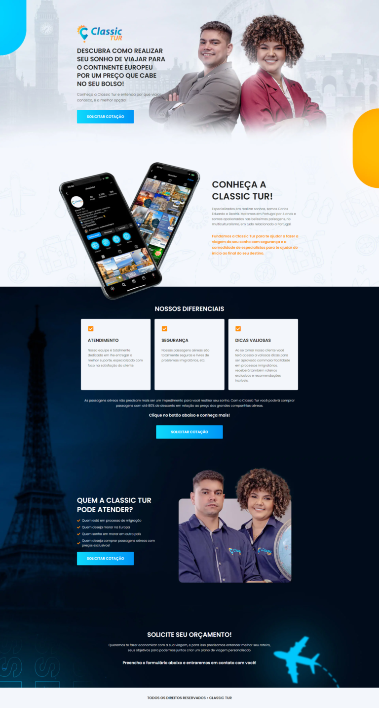 Classic Tur - Captura de Leads