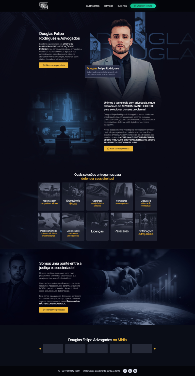 Douglas Felipe Rodrigues & Advogados - Landing Page