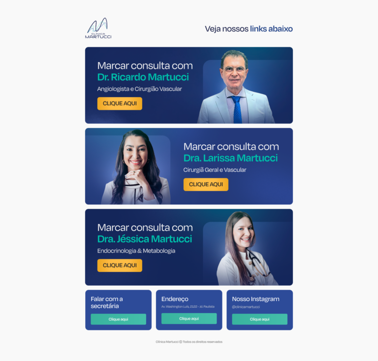 Página de Links - Clínica Martucci